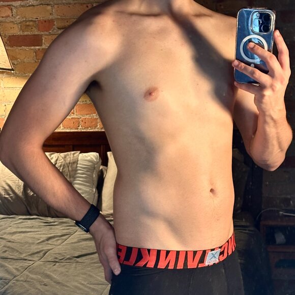 Calvin Klein X Men's Boxer Briefs Black & Red (Medium) - Picture 3 of 6